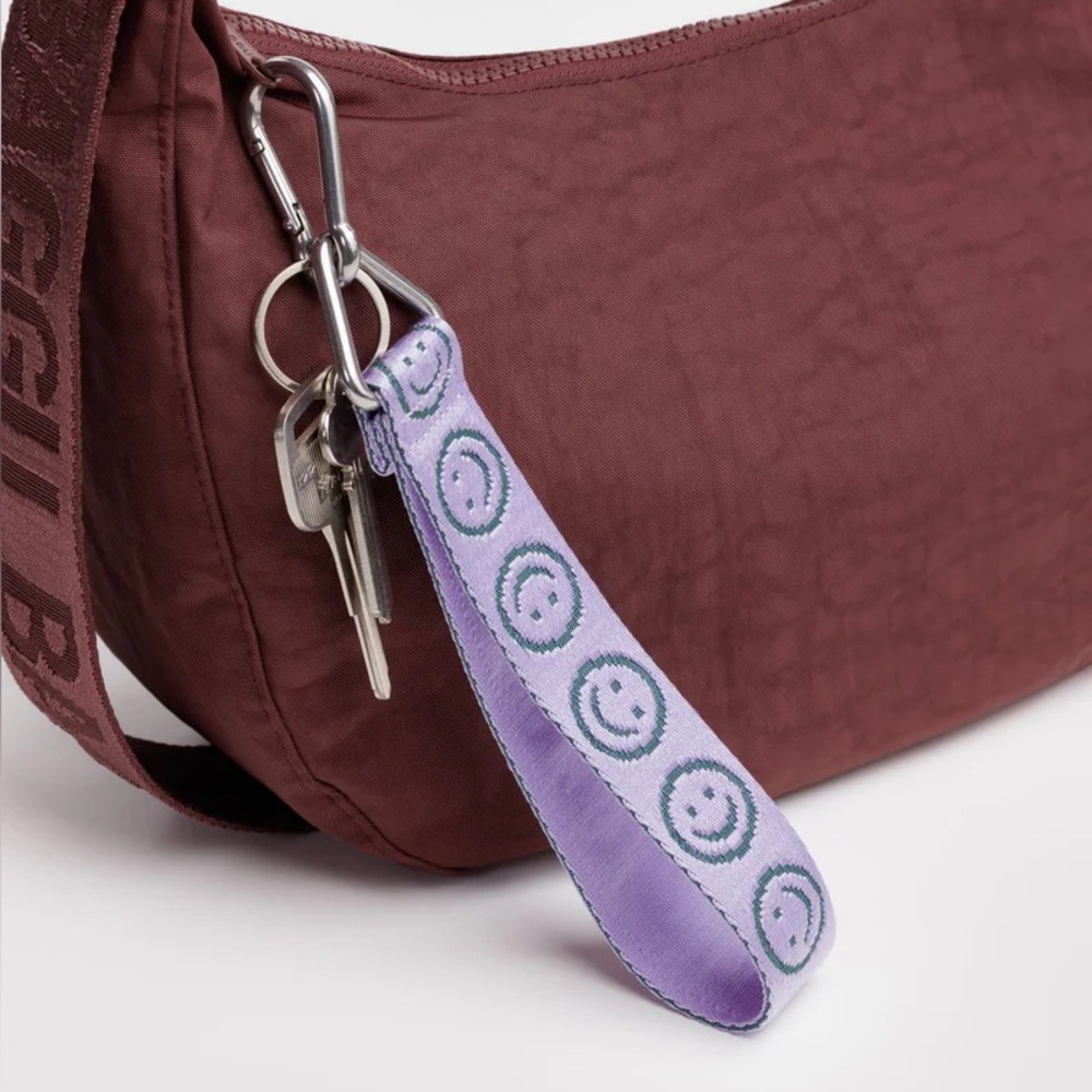 BAGGU Logo Keychain Lilac Happy New with tags Nwt